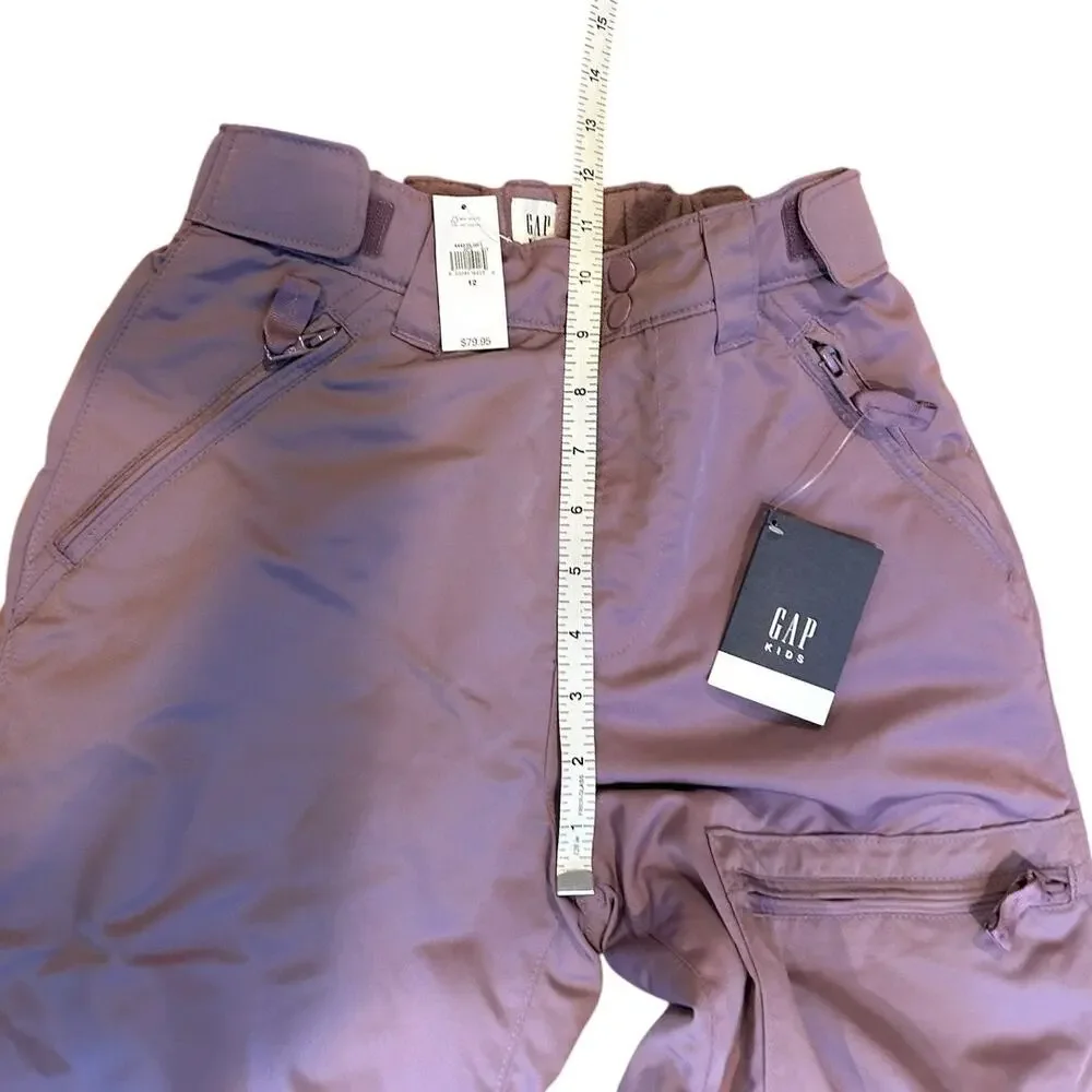 NWT GAP Kids Purple Amethyst Pull On Straight Leg Outdoor Winter Snowpants US 12